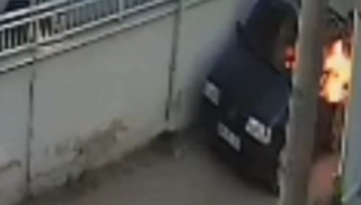 Tartıştığı kişinin otomobilini ateşi veren şahıs gözaltına alındı