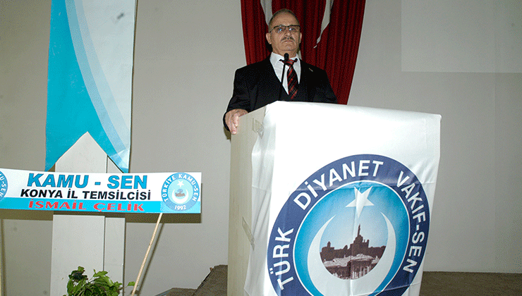 TÜRK Diyanet Vakıf Sen Konya’da Hüsamettin İğdi, güven tazeledi