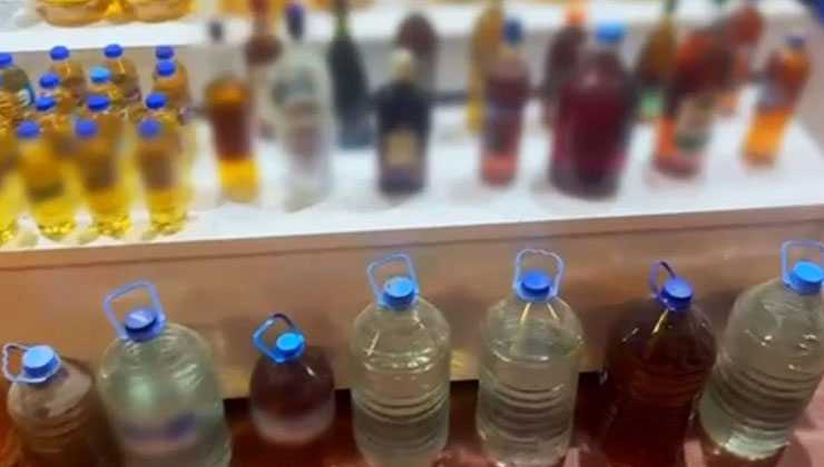 227 litre sahte içki ele geçirildi