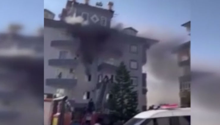Alanya’da 5 katlı binada korkutan yangın