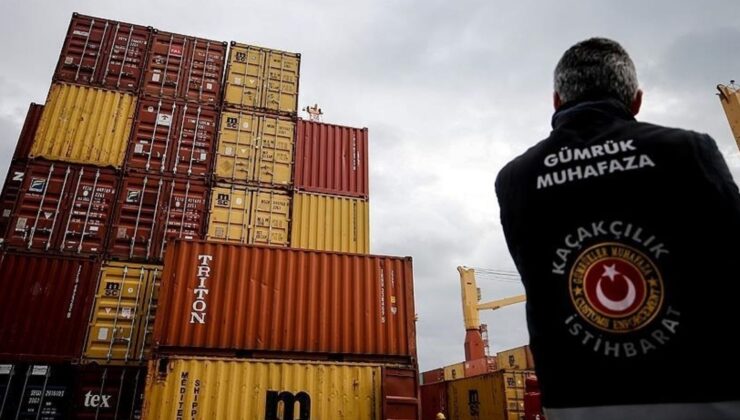 Ambarlı Limanı’nda piyasa değeri 94 milyon lira olan 394 bin paket kaçak sigaraya el konuldu