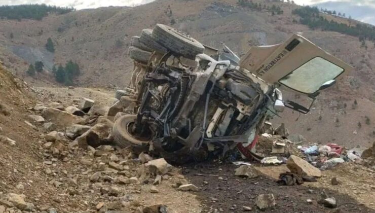 Beton mikseri yamaçtan yuvarlandı: 1 yaralı