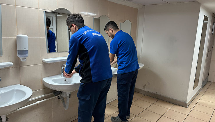 Büyükşehir hizmet binalarında tasarruflu musluk uygulaması başladı