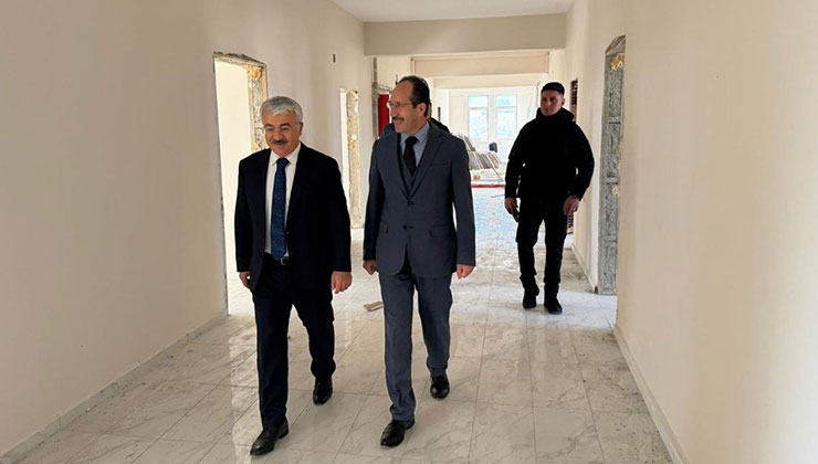 Kaymakam Yiğit’ten yeni Müftülük hizmet binasına yerinde inceleme