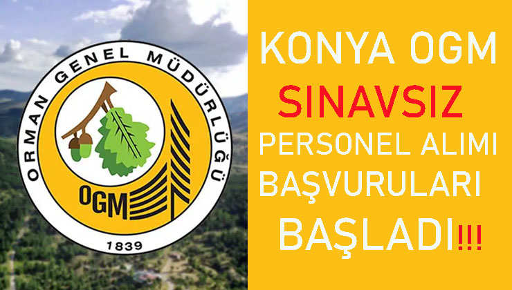 Konya ili sözleşmeli personel alımı başvuruları başladı!