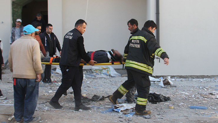 Konya’da 5 katlı inşaatın asansör boşluğuna düşen kişi yaralandı