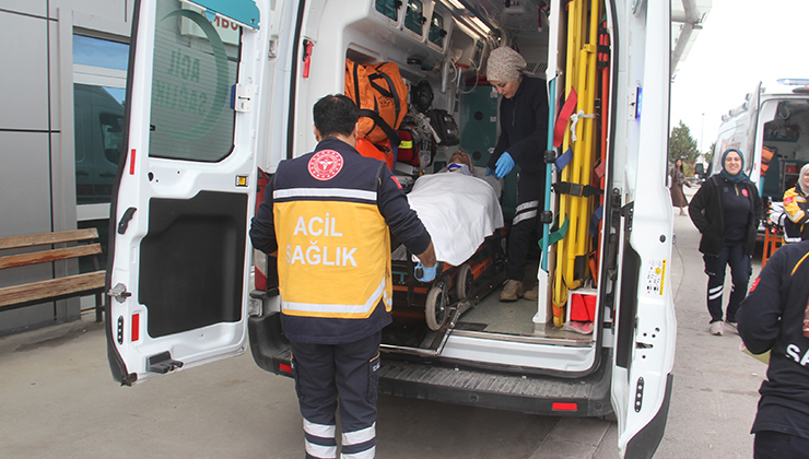 Konya’da ahırda dananın teptiği besici hastanelik oldu