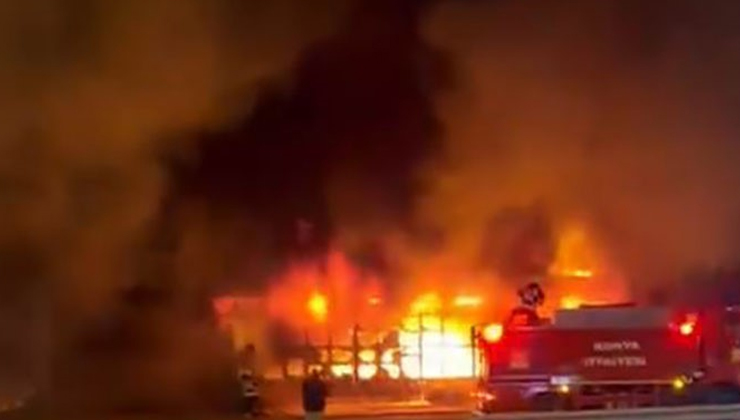 Konya’da çıkan yangında 6 iş yeri hasar gördü