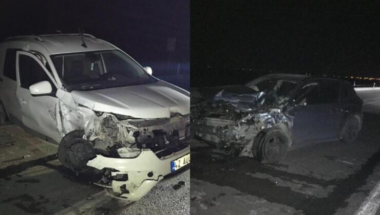 Konya’da üç araçlı trafik kazası: 6 yaralı