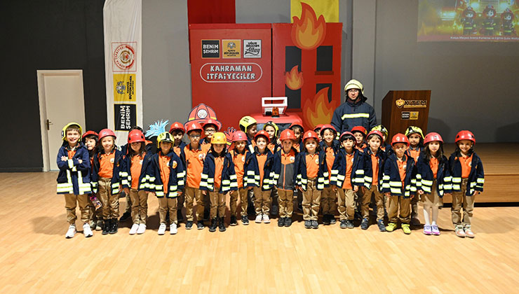 Konyalı miniklere itfaiyecilik eğitimi veriliyor