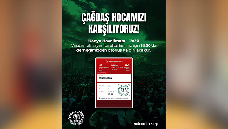 Konyaspor taraftarı, Çağdaş Atan’ı havalimanında karşılayacak