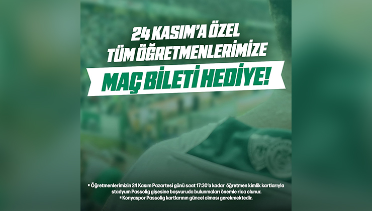 Konyaspor’dan öğretmenlere jest!