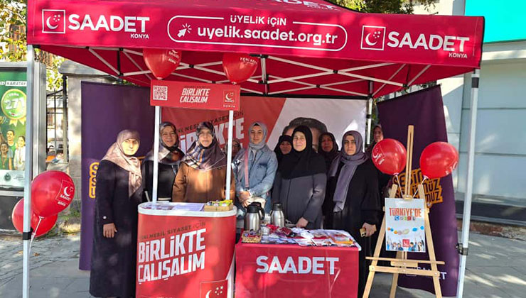 Saadet Partisi Kadın Kolları sahada