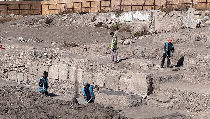 Selçuklu kalesinin topuzları gün yüzüne çıkarıldı