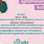 SOBE’den Öğretmenler Günü’ne özel hediye sertifikası