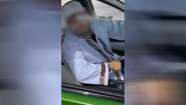 Takke ve cübbe giyip drift attığı görüntüleri takipçileriyle paylaşan sürücüye para cezası