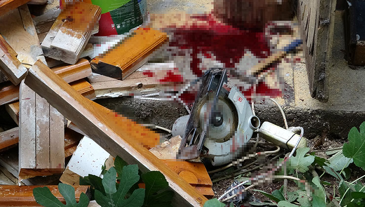 Bacağını elektrikli testereye kaptıran yaşlı adam ağır yaralandı