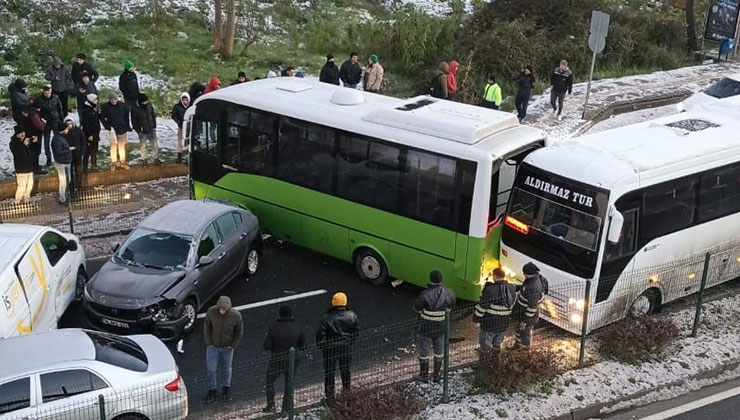 Buzlanma zincirleme kazaya neden oldu