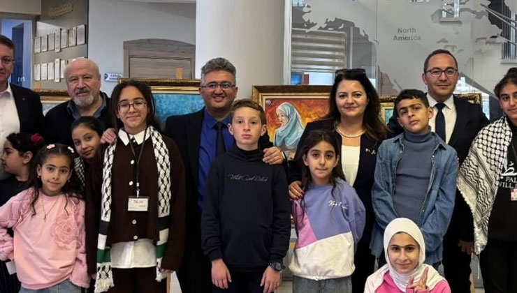 Gazze’den Gelen Çocukların Resimleri Tedem Kolejinde sergilendi