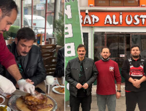 Hastaneden taburcu olan Ufuk Özkan, Konya’da bir tandırcının misafiri oldu