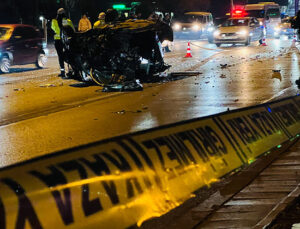 Konya’da ağaca çarpan otomobilden fırlayan yolcu kurtarılamadı