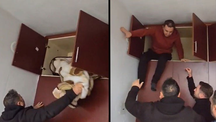 Konya’da aranan şahsın yakalandığı yer pes dedirtti