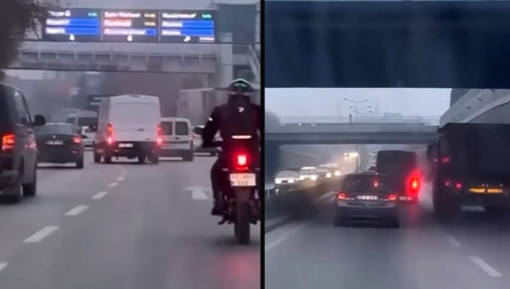 Konya’da minibüs sürücüsü makas atarak trafiği tehlikeye düşürdü