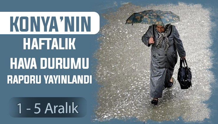 Konya’da şemsiyeler açılacak! Konya için haftalık hava durumu