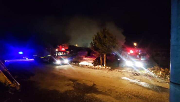 Konya’da sobanın devrilmesi sonucu yangın çıktı