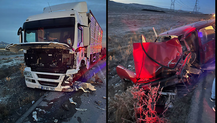 Konya’da tır ile otomobil çarpıştı: 1 yaralı