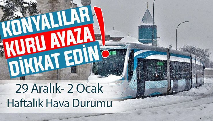 Konya’nın meşhur kuru ayazı geri dönüyor! Konya için haftalık hava durumu