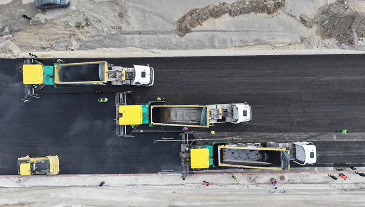 Konya’nın o caddesinde tramvay hattı çalışmaları hızla sürüyor