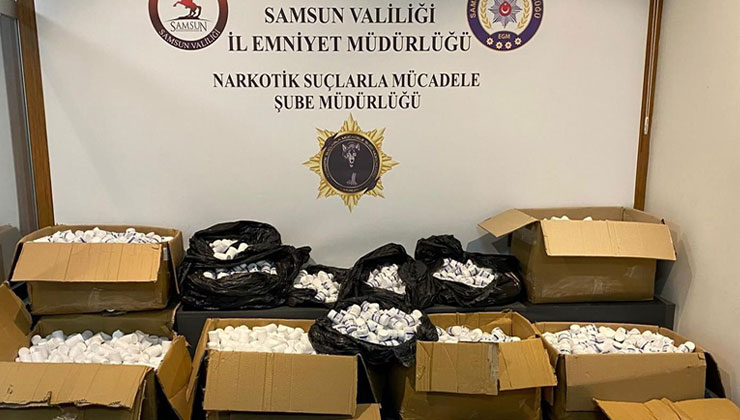Samsun’da 350 bin uyuşturucu hap ele geçirildi