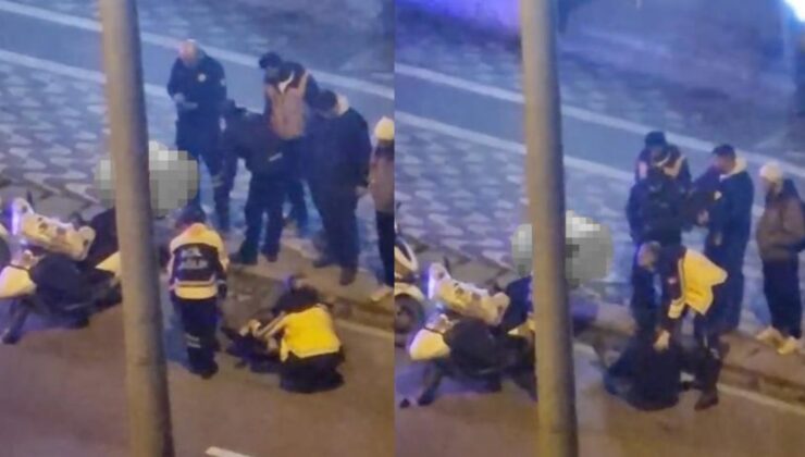 Seyir halindeyken motosikletten düşen kurye yaralandı