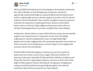 AK Parti’li Ala: Türkiye, Suriye’nin yeniden inşasına yönelik adımları desteklemektedir