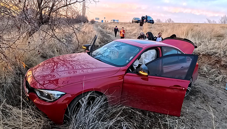 Aksaray’da otomobil şarampole düştü: 3 yaralı