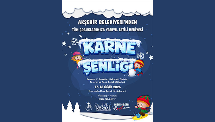 Akşehir Belediyesi’nden çocuklara karne şenliği