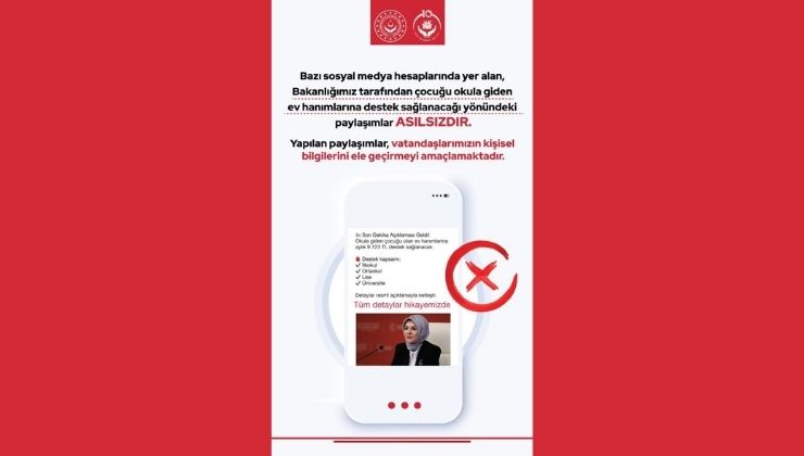 Bakanlıktan ‘sahte yardım’ paylaşımlarına karşı uyarı