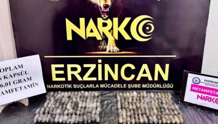Erzincan’da 1 kilo 276 gram metamfetamin ele geçirildi