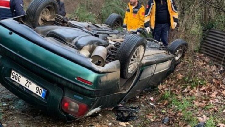 Kontrolden çıkan otomobil takla attı: 1 ölü