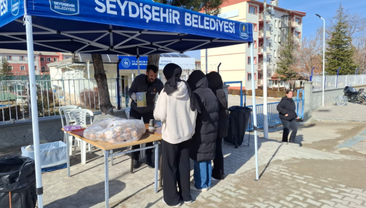 Seydişehir Belediyesinden öğrencilere çorba ikramı