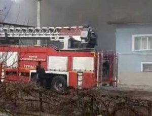 Konya’da evinde yangın çıkan kadın yaralandı