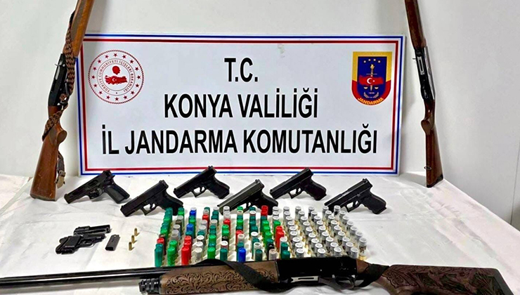 Konya’da jandarmadan silah operasyonu: 2 tutuklama