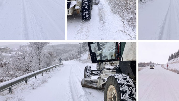 Konya’da kar nedeniyle kapalı olan yollar ulaşıma açıldı!