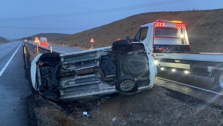Konya’da otomobil devrildi: 4 yaralı