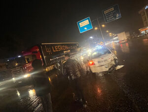 Konya’da tır otomobile çarptı: 2 yaralı