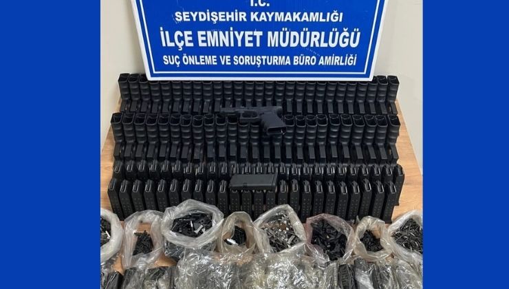 Konya’da valizinde tabanca parçaları bulunan zanlı tutuklandı