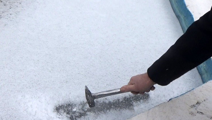 Konyalıların aşırı soğuklarla mücadelesi kameraya yansıdı