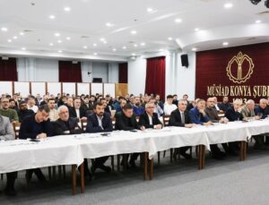 MÜSİAD Konya’da “İş Dünyasında 2025’in Değerlendirmesi ve 2026’da Ekonomik Beklentiler” konuşuldu.