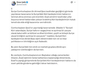 Ömer Çelik: SDG/PKK’nın ‘darbe girişimi’ durdurulmuştur